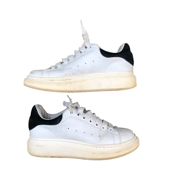 Alexander Mcqueen White & Black Oversized Sneakers Size 8 - Picture 7 of 13